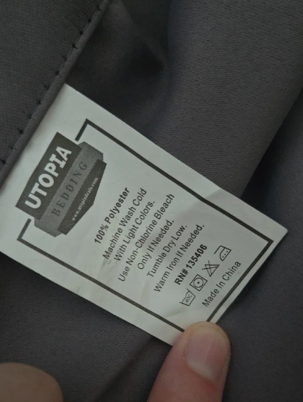 TWO Gray Black-Out Curtain Panels